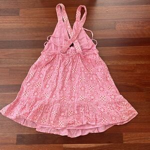 URBAN OUTFITTERS ❤️ pink heart strappy back sundress size medium